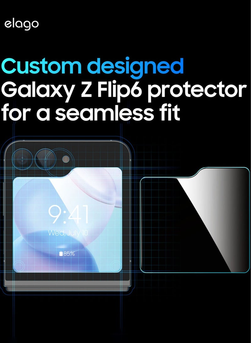 Elago Flex Window for Samsung Galaxy Z Flip 6 Screen Protector Premium Tempered Glass - Clear - Image 2