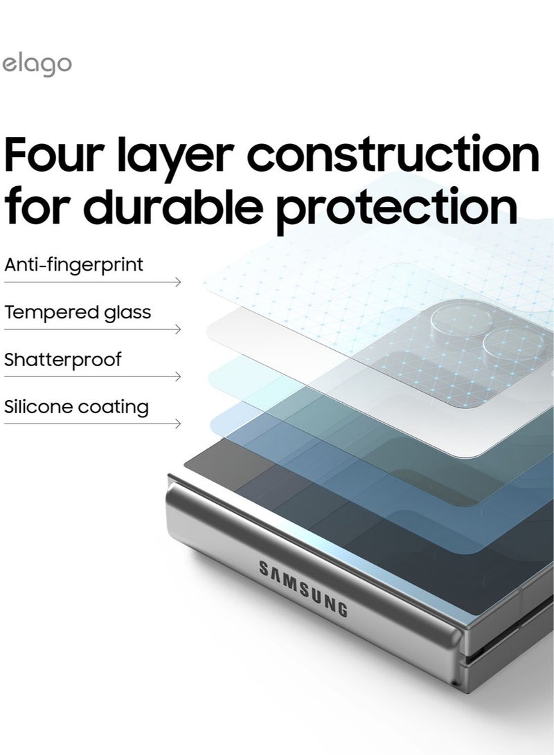 Elago Flex Window for Samsung Galaxy Z Flip 6 Screen Protector Premium Tempered Glass - Clear - Image 3
