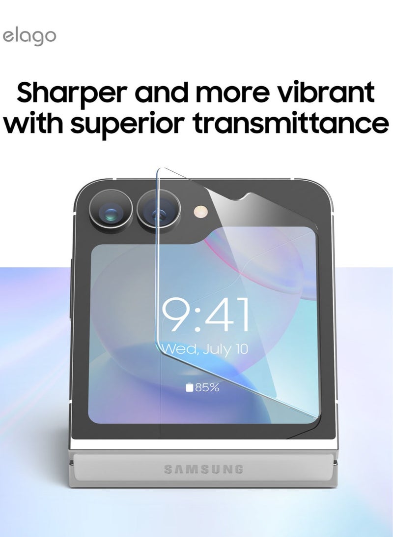 Elago Flex Window for Samsung Galaxy Z Flip 6 Screen Protector Premium Tempered Glass - Clear - Image 5