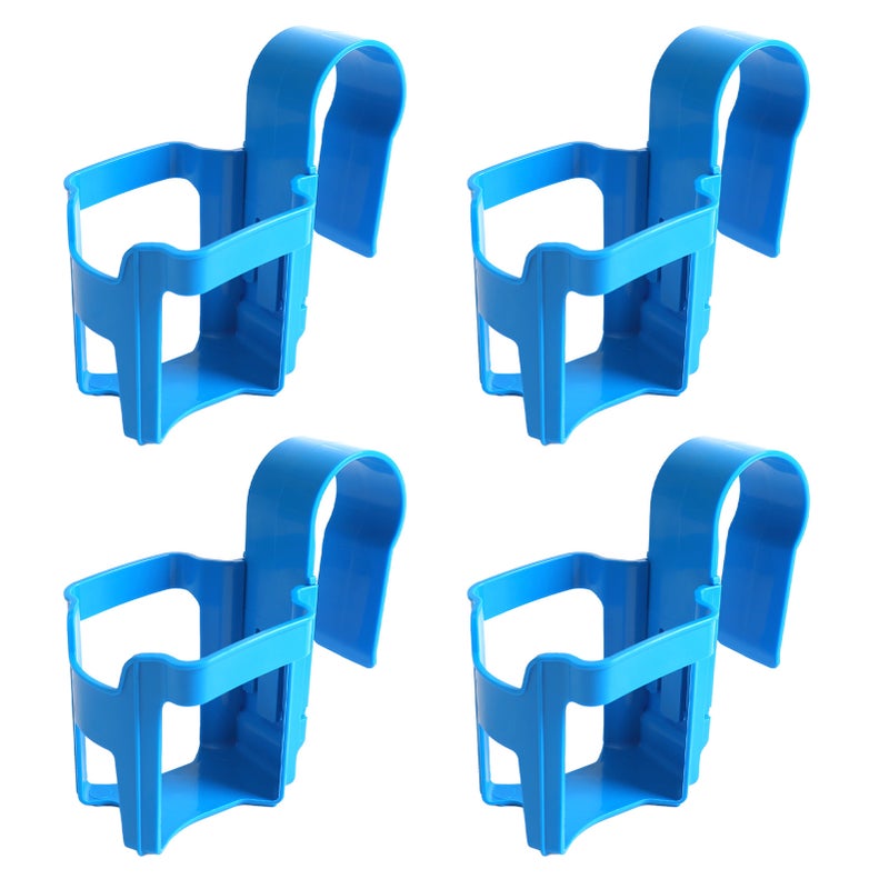 Pool Cup Holder Prevent Spill Poolside Drink Holder Above Ground Pool Accessories for Round Pool Bar Top Rails 4Pcs, Square - Image 2