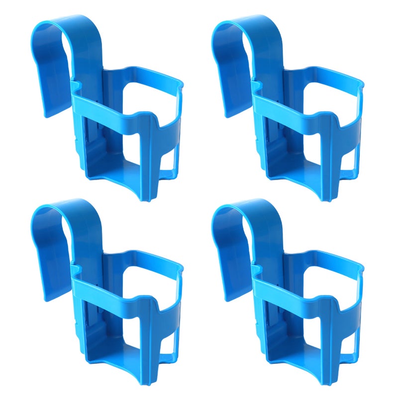 Pool Cup Holder Prevent Spill Poolside Drink Holder Above Ground Pool Accessories for Round Pool Bar Top Rails 4Pcs, Square - Image 3