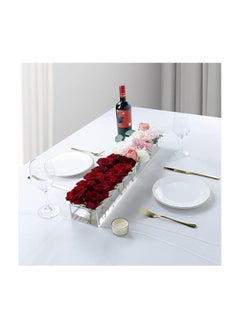 Clear Acrylic Flower Vase - Rectangular Floral Centerpiece for Dining Table, 9.8 Inch Long Rectangle Decorative Modern Vase for Home Decor - pzsku/Z2CE0468338E68FF5CA25Z/45/_/1730788109/7bae5155-b8ce-4868-9022-efeee9dc95f8