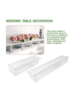 Clear Acrylic Flower Vase - Rectangular Floral Centerpiece for Dining Table, 9.8 Inch Long Rectangle Decorative Modern Vase for Home Decor - pzsku/Z2CE0468338E68FF5CA25Z/45/_/1730788195/7d1f8cfb-1c37-48b5-a730-72954d3b3ea5