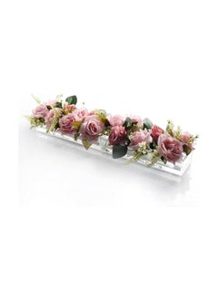 Clear Acrylic Flower Vase - Rectangular Floral Centerpiece for Dining Table, 9.8 Inch Long Rectangle Decorative Modern Vase for Home Decor - pzsku/Z2CE0468338E68FF5CA25Z/45/_/1730788212/15658f2d-9fda-4464-a221-b54adcf63231