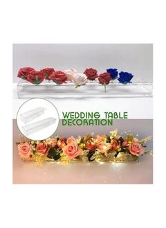 Clear Acrylic Flower Vase - Rectangular Floral Centerpiece for Dining Table, 9.8 Inch Long Rectangle Decorative Modern Vase for Home Decor - pzsku/Z2CE0468338E68FF5CA25Z/45/_/1730788219/1bfd0830-c066-4d46-b8ad-934ec63a1e6f