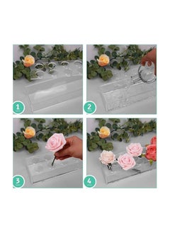 Clear Acrylic Flower Vase - Rectangular Floral Centerpiece for Dining Table, 9.8 Inch Long Rectangle Decorative Modern Vase for Home Decor - pzsku/Z2CE0468338E68FF5CA25Z/45/_/1730788224/50299f82-8b03-4419-9b98-c096d943fa11