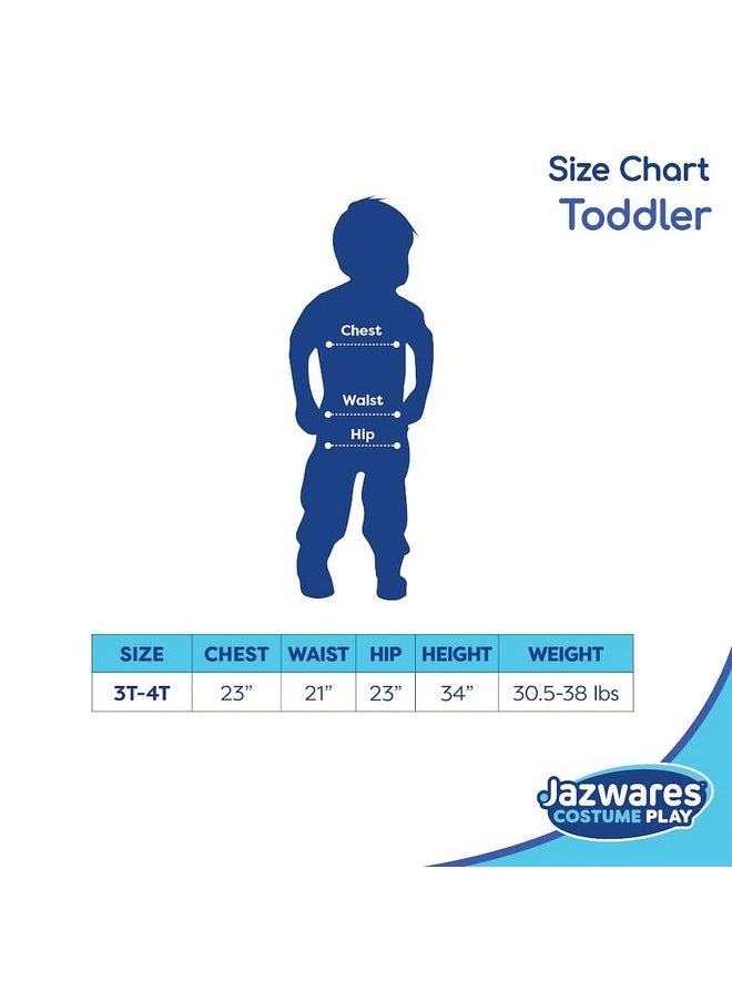 Jazwares - Jazwares Marvel Toddler Captain America Costume, Infant Steve Rogers Superhero Boy Halloween Costume, 3T-4T - Officially Licensed 3T/4T Blue - Image 1