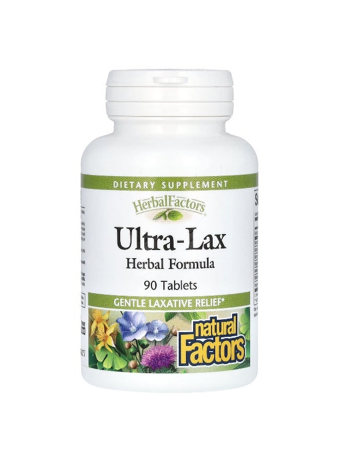 natural Factors Natural Factors, Herbal Factors, Ultra-Lax, Herbal Formula, 90 Tablets  - Image 1