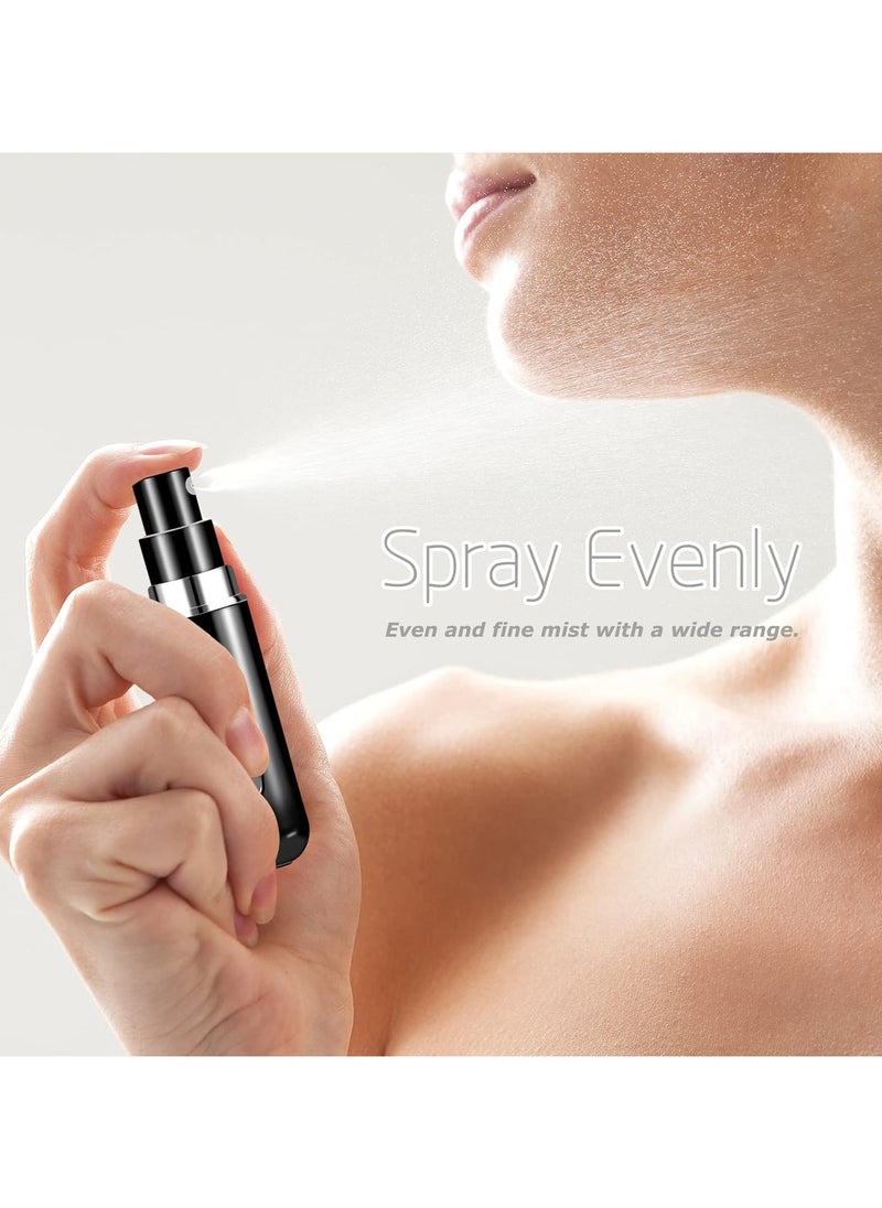 زجاجات عطر محمولة قابلة لإعادة الملء مع رذاذ حاويات مستحضرات التجميل للسفر