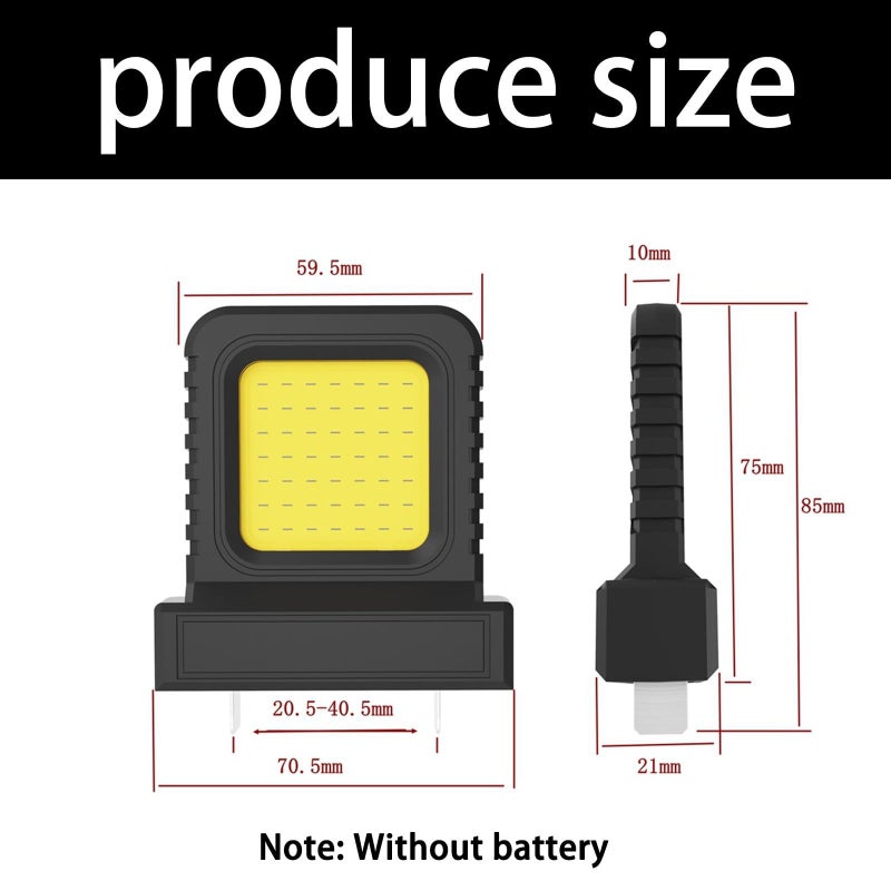 Black Rechargeable LED Work Light Portable Outdoor Indoor Lighting 2 Modes Power Tool Battery Compatible - Image 5