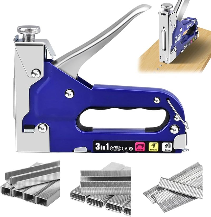 Heavy Duty Stapler High Capacity Manual Dispenser 3000 Staples for Carpentry Construction DIY - Image 1