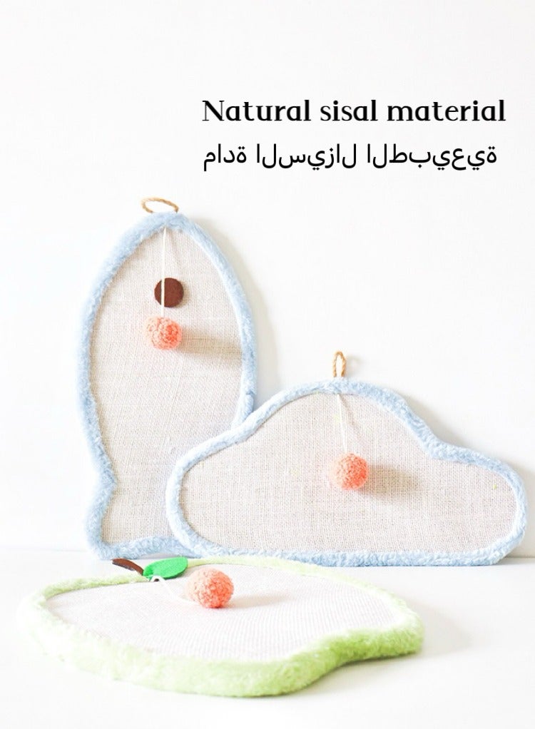 1pc Sisal Cat Scratcher Pad Cardboard Hanging Fish Cat Scratcher Board Cat Claws Care Toy Cat Scratching Mat for Cat Grinding Claws - Image 3