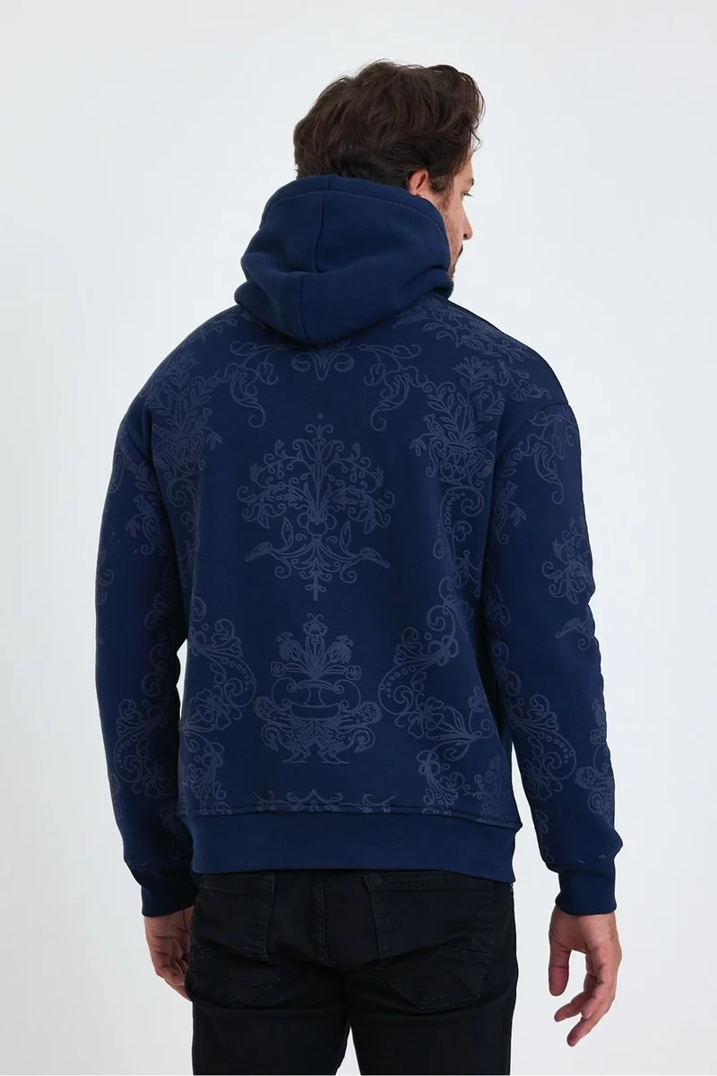 كوول تارز Cool Style Men's Selanik Standard Fit Regular Cut Polar Fleece Inside 3 Thread Hooded Cotton Sweatshirt