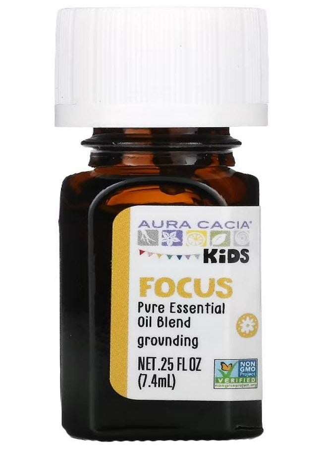 Aura Cacia Kids Pure Essential Oil Blend Focus 0.25 fl oz 7.4 ml  - Image 1