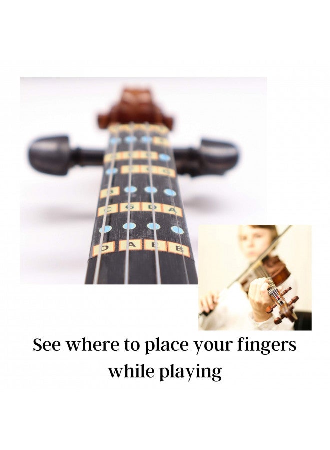 FFG NOTE THE DIFFERENCE Fantastic Finger Guide for Violins Kids/Adult Beginner | Stringed Musical Instruments | Fingerboard and Fretboard Stickers for Learning All Notes | Play or Fiddle, 4/4-Size  - Image 4