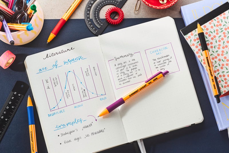 STABILO Ballpoint Pen pointball - Pack of 4 - Blue, Black, Red Green, Made From Recycled Plastic, Retractable, Medium Point - Image 4