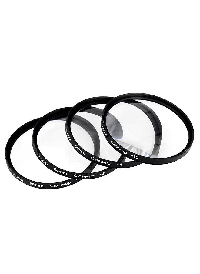 ANDOER 58mm Macro Close-Up Filter Set +1 +2 +4 +10 with Pouch for Nikon Canon Rebel T5i T4i EOS 1100D 650D 600D DSLRs  - Image 5