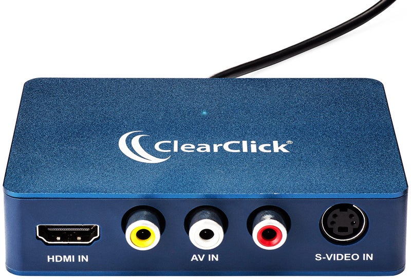 ClearClick Video to USB 1080P Audio Video Capture & Live Streaming Device - Input HDMI, AV, RCA, S-Video, VCR, VHS, Camcorder, Video8, Hi8, DVD, Gaming Systems - USB-C Plug & Play - Image 1