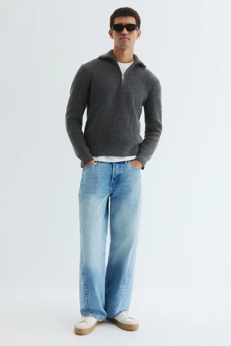 H&M Regular Fit Zip-top jumper