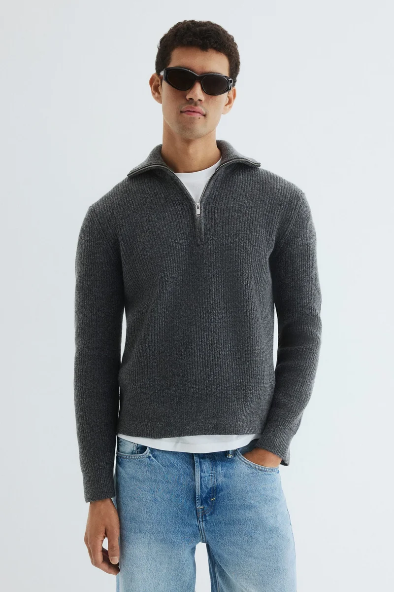 H&M Regular Fit Zip-top jumper