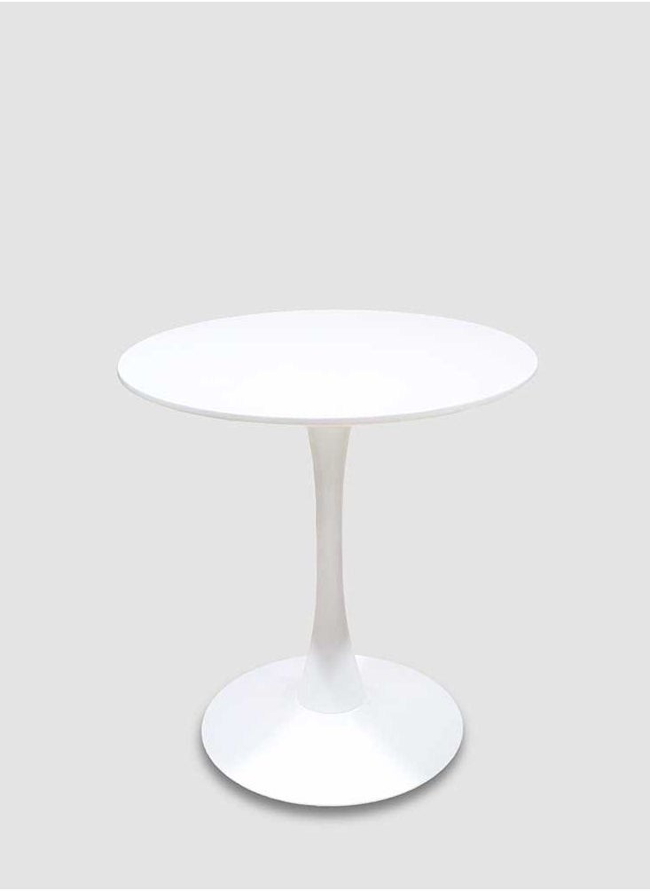 JILPHAR FURNITURE Jilphar Furniture Café Restaurant Dining Table HDF Top and White Gloss Legs 70 Día 