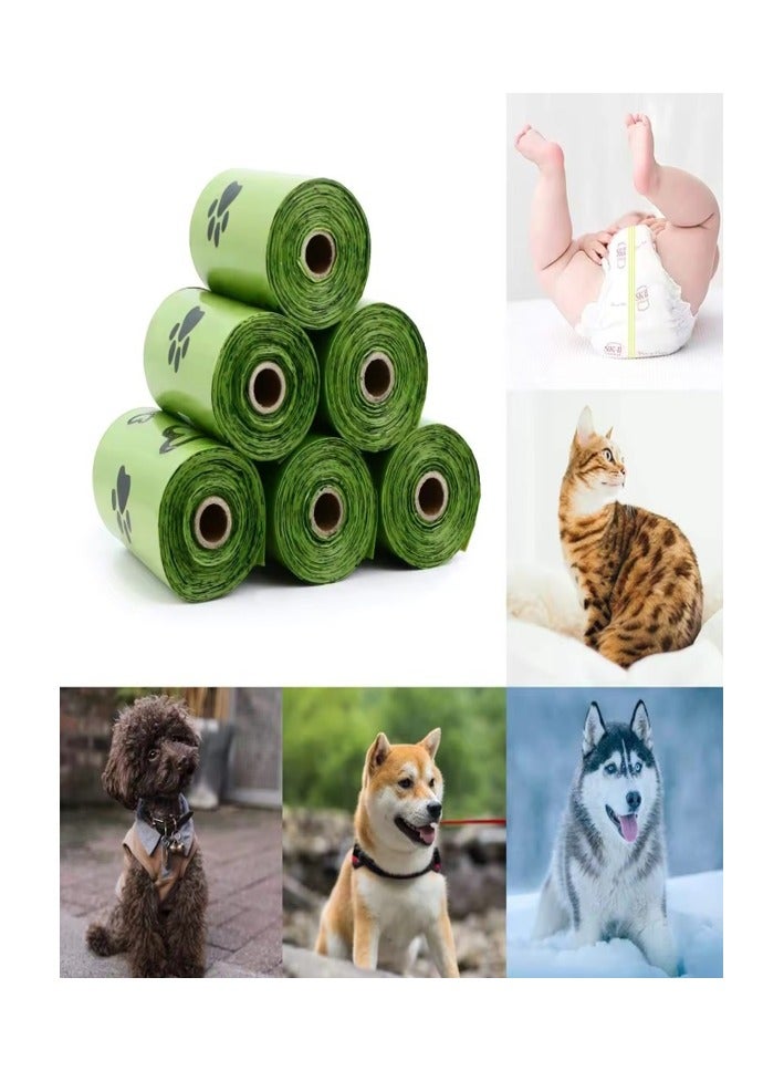 17 لفة من أكياس فضلات الكلاب القابلة للتحلل الحيوي - 255 كيسًا سميكًا مقاومًا للتسرب للاستخدام مرة واحدة للحيوانات الأليفة - صديق للبيئة للكلاب والقطط والجراء - Image 3