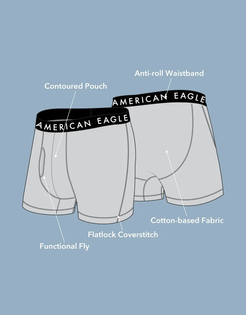 American Eagle  AE Space Dye 4.5" Classic Boxer Brief for Men | Best Price UAE