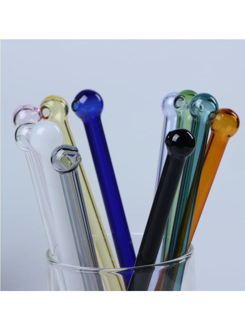 Generic Glass Straw Color Transparent Straw Heat-Resistant High Borosilicate Crystal Straw Straight Elbow Bulk  - Image 2