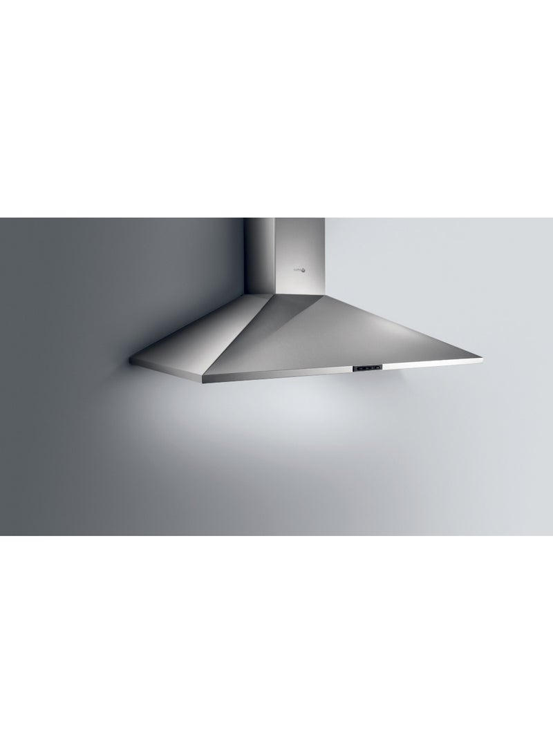 شفاط مدخنة Zeeco Turboair، مقاس 90 سم، بقوة شفط 395 متر مكعب/ساعة، مزود بفلتر كربوني ومصباحي LED - لون فضي - Image 2
