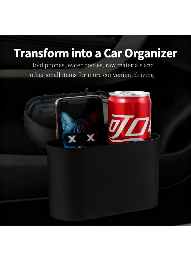 Car Trash Bin, for storing garbage in the car, car-mounted trash can, multiple placement options, press design, waterproof seal, hanging car trash bin - Image 2