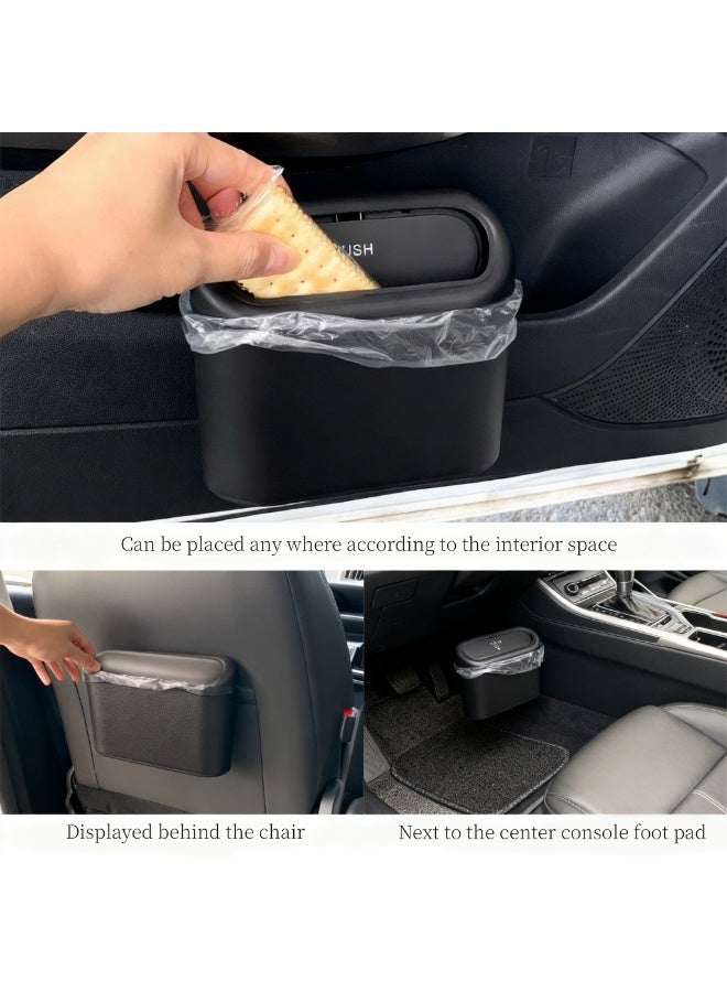 Car Trash Bin, for storing garbage in the car, car-mounted trash can, multiple placement options, press design, waterproof seal, hanging car trash bin - Image 3