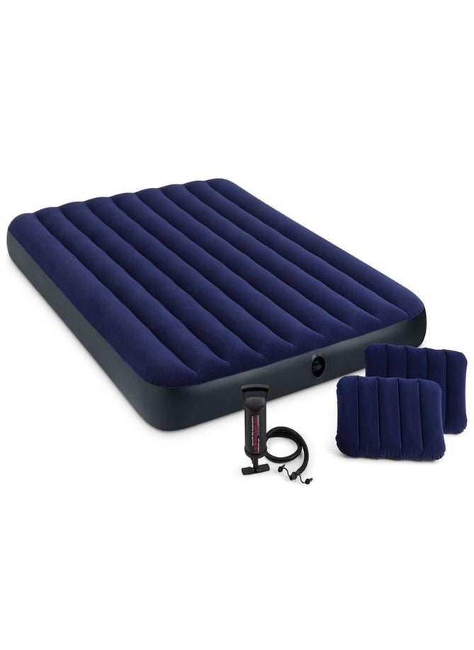 INTEX - 4755 Corduroy Flocked Airbed – Inflatable Mattress for Comfort & Durability, Classic Downy Design, Double King Size Air Bed for Home & Travel – Easy Setup, Soft Flocked Surface, Ideal for Guests & Family Use - Image 1