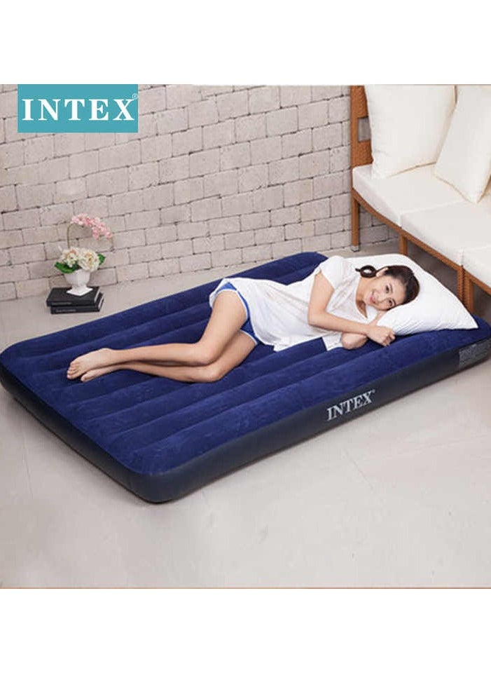 INTEX - 4755 Corduroy Flocked Airbed – Inflatable Mattress for Comfort & Durability, Classic Downy Design, Double King Size Air Bed for Home & Travel – Easy Setup, Soft Flocked Surface, Ideal for Guests & Family Use - Image 1