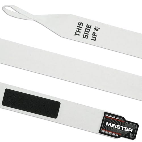 Meister Adult 180 SemiElastic Hand Wraps for MMA Boxing Pair White - Image 3