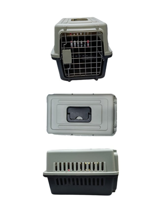 Naomi - Naomi Crate for Small and Medium Sized Pets (Carrier) - Grey x Black - Image 1