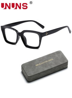 Ladies Reading Glasses With Box,Oprah Style Oversized Square Spring Hinge Blue Light Blocking Glasses,Compact And Lightweight,Anti-Reflectiv,Anti Glare UV Eyeglasses For Men Women 1.5 2.0 2.5 3.0