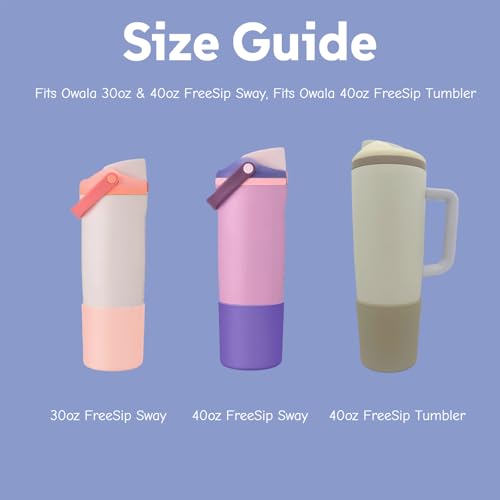 KPWIN Boot for Owala 40oz FreeSip Sway, Silicone Higher Boot for Owala FreeSip Sway 30oz, Anti-Slip Protective Sleeve Bottom Bumper Protector for Freesip Sway Tumbler and Bottle (Purple) - Image 4
