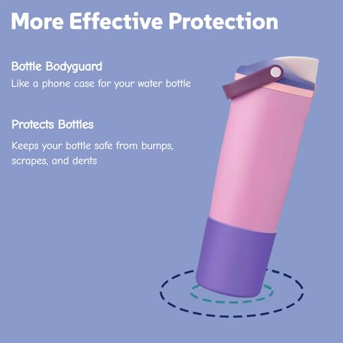 KPWIN Boot for Owala 40oz FreeSip Sway, Silicone Higher Boot for Owala FreeSip Sway 30oz, Anti-Slip Protective Sleeve Bottom Bumper Protector for Freesip Sway Tumbler and Bottle (Purple) - Image 3