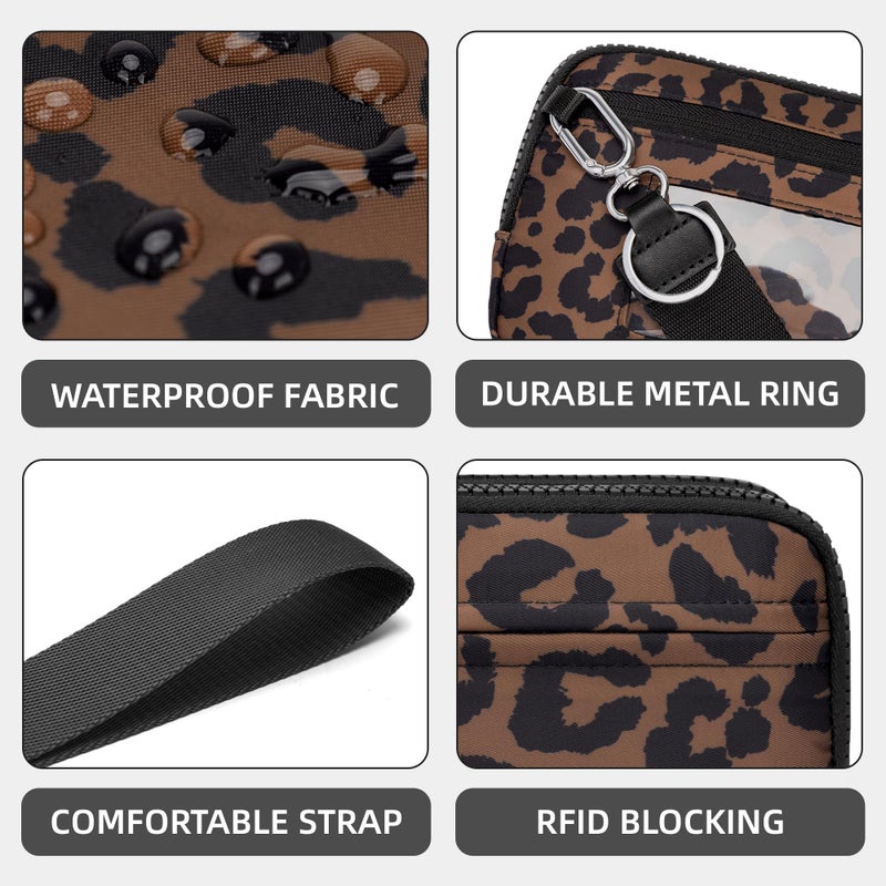 FODOKO Wristlet Wallet for Women RFID Crossbody Bag with 4 Zippers, Small Purse with Card Holder & Phone Pocket, Lightweight Travel Cell Phone Organizer - Image 5