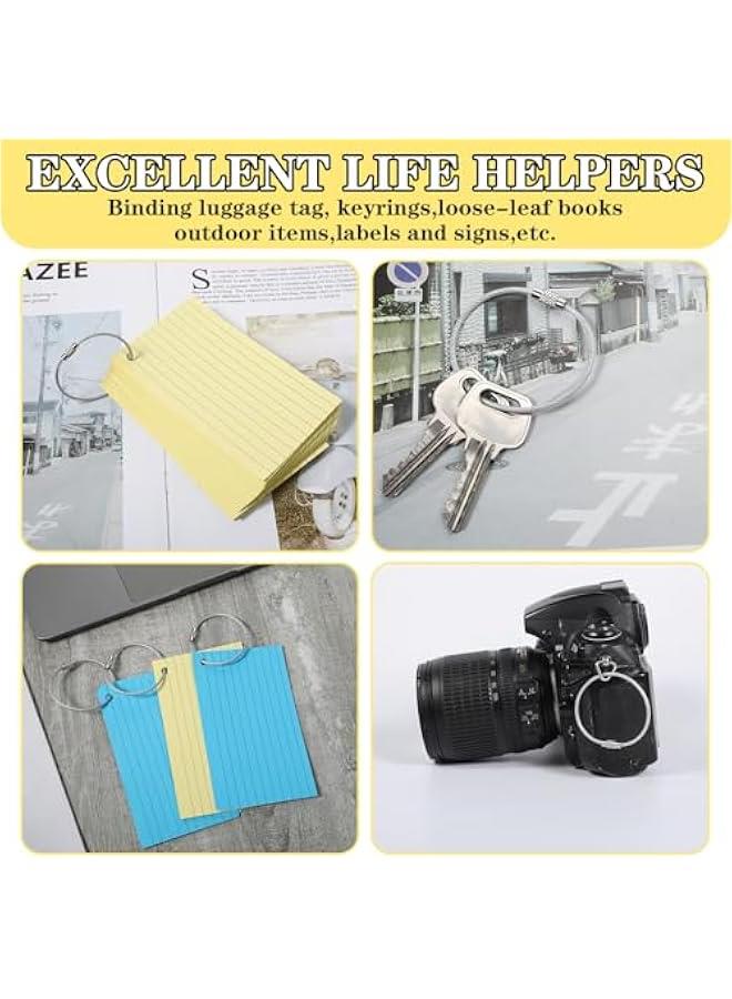 Generic 25 Pcs Heavy Duty Key Ring, 6inch Wire Keychain Cable Metal Key Chain Rings Extendable Hiking Tag Loops ID Tags Holder  - Image 2