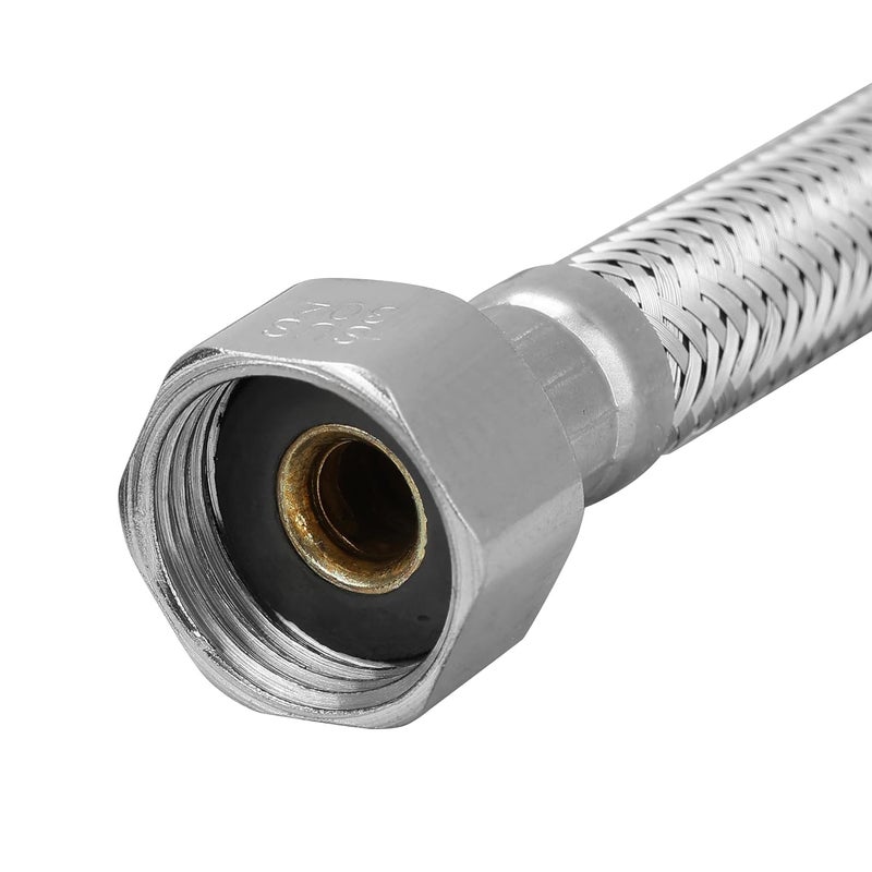 Orvos Orvos Connection Pipe 24 Inches Premium 304 Stainless Steel for Hot Cold Supply To Geysers Sinks Basins and Flush Tanks Set of 2 - Image 2