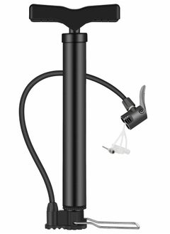 Excefore Bike Pump, [120PSI Fast Inflate] Portable Floor Pump Ergonomic Anti-Leak Bicycle Air Pump for Road, Mountain & BMX Bike Automatically Fit for Presta Schrader with Ball Needle, Motorboat Valve  - Image 1