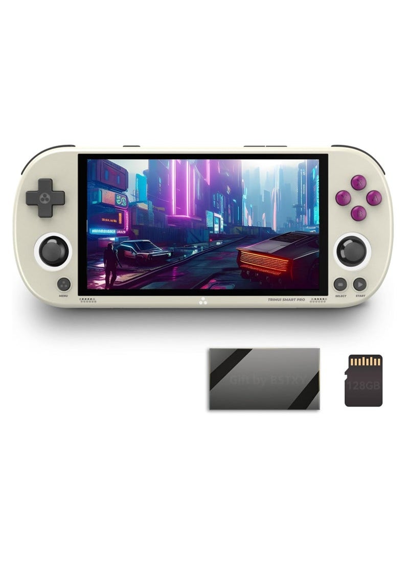 Generic - Trimui Smart Pro 5-inch Handheld Game Console Preinstalled Emulator System 128GB (Grey) - Image 1