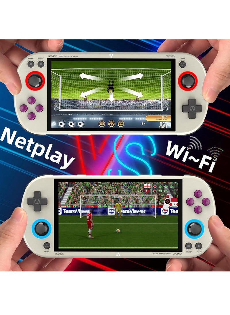 Generic - Trimui Smart Pro 5-inch Handheld Game Console Preinstalled Emulator System 128GB (Grey) - Image 1