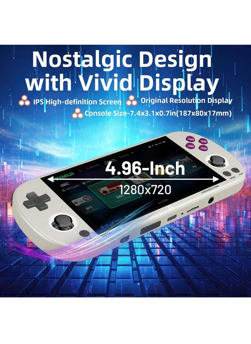 Generic - Trimui Smart Pro 5-inch Handheld Game Console Preinstalled Emulator System 128GB (Grey) - Image 1