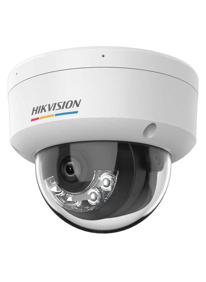 HIKVISION DS-2CD1127G2H-LIU 2MP ColorVu IP Dome Camera, Full HD 1080p, Smart Hybrid Light 30m IR & White Light, Fixed 2.8mm Lens (106° Wide Angle), Built-in Mic, Human & Vehicle Detection, IP67 Waterproof, IK08 Vandal-Proof, H.265+, PoE/12V DC - Image 1