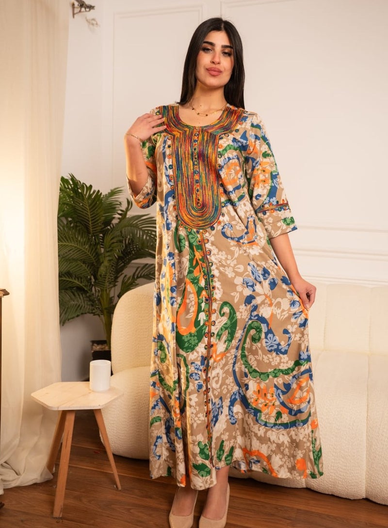 جلابية حصرية مصممة بأدق التفاصيلA-464