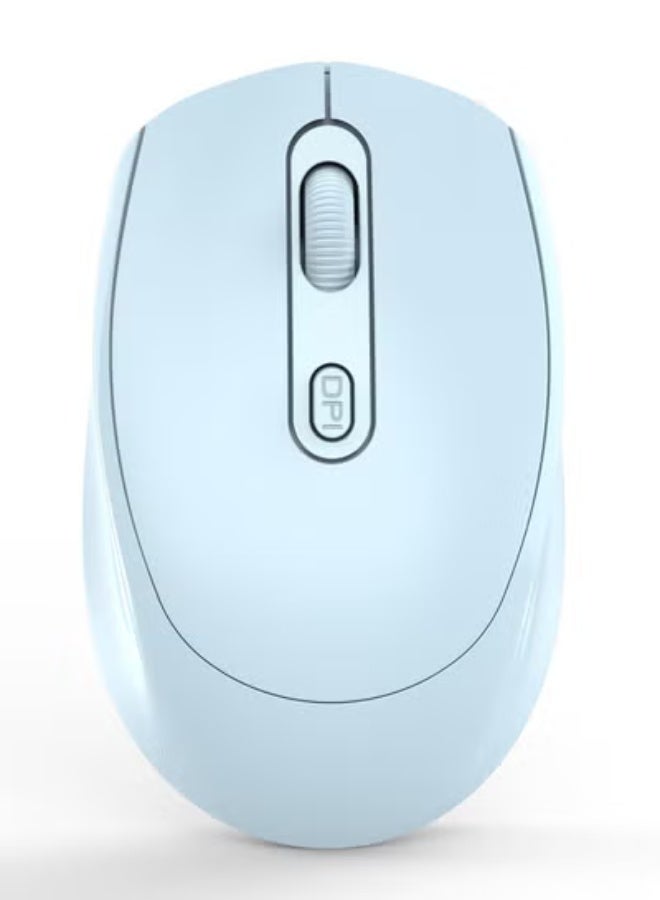 GULFLINK M107 2.4G Wireless Mouse Ergonomic Office Mouse with 3-Gear Adjustable DPI Built-in 500mAh Blue - Image 1