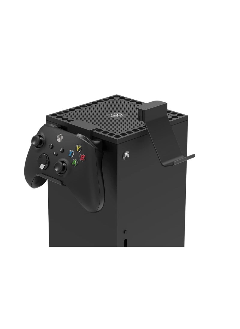 AOLION - Dust Cover Controller Mount Compatible for Xbox Series X - 2 in 1 Game Accessories with Filter XSX Console and Holder Hanger Stand & Headset - Image 1