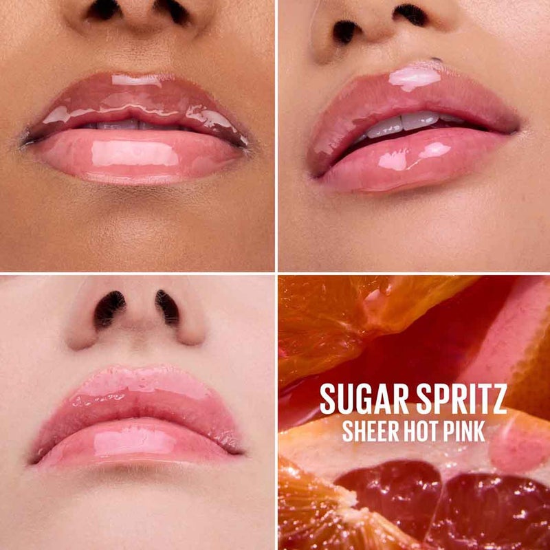 ميبيلين نيويورك Maybelline New York Lifter Gel Oil-in-Gel Lip Gloss 004 Sugar Spritz، لمعان زجاجي، تركيبة مرطبة بحمض الهيالورونيك وزيت الباشن فروت - Image 2